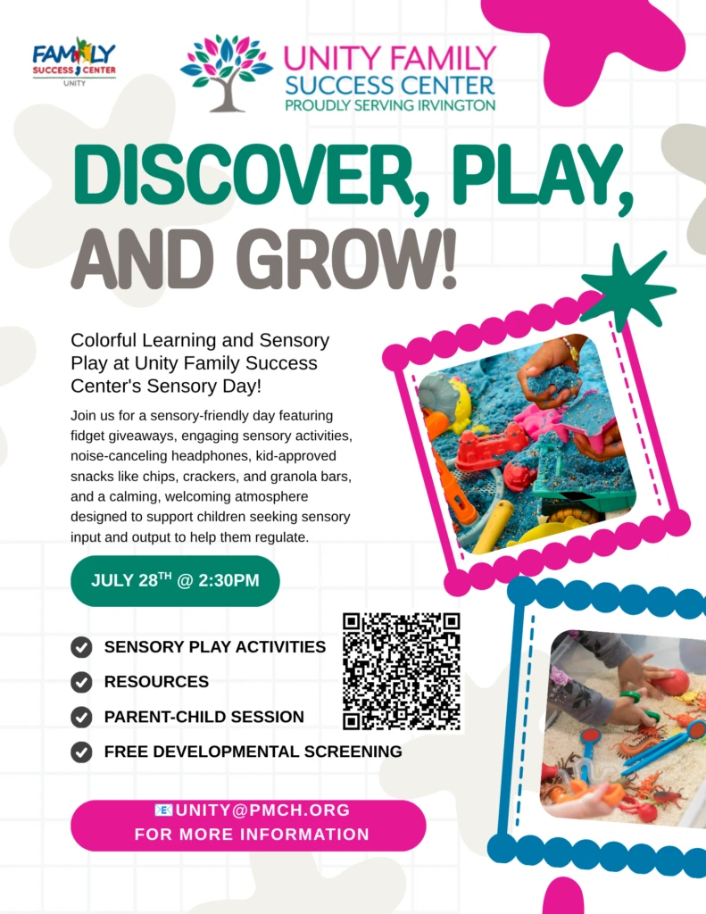 PARENT AND CHILD ACTIVITY: DISCOVER, PLAY AND GROW. SENSORY DAY IN PERSON EVENT